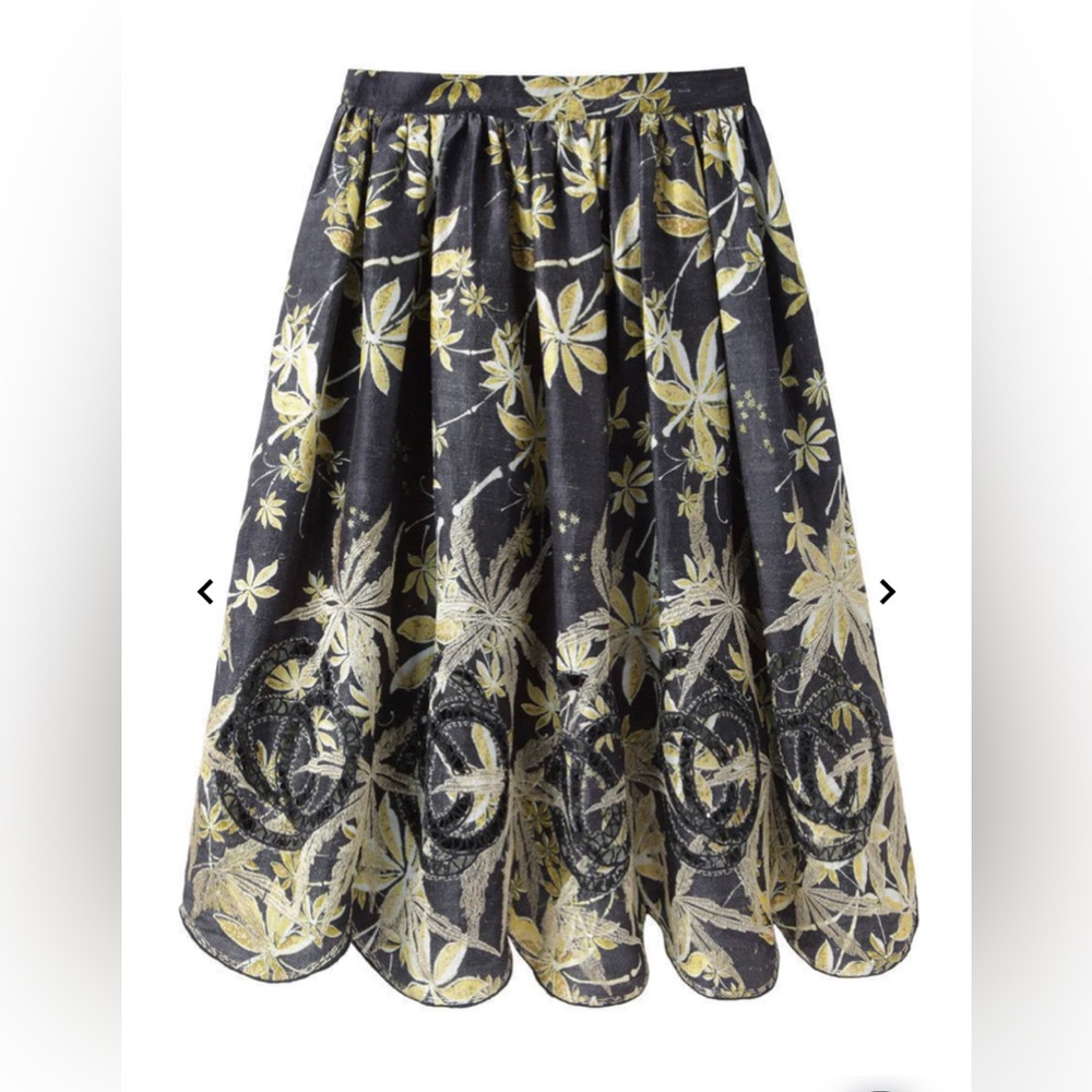 10 SUNO Gorgeous Silk floral print Skirt Size 8